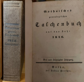 Gothaisches genealogisches Taschenbuch auf das Jahr 1846. 83. Jahrgang.