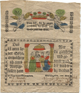Taufbrief Anno 1808.