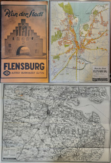 Plan der Stadt Flensburg.